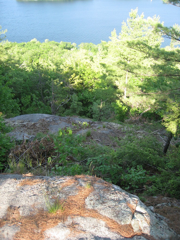 Elwell Trail NH 2010 110.jpg - Great views of Newfound Lake from the top of Big Sugarloaf. Steep... don't fall.